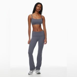 ARITZIA golden navy bootcut fold over legging